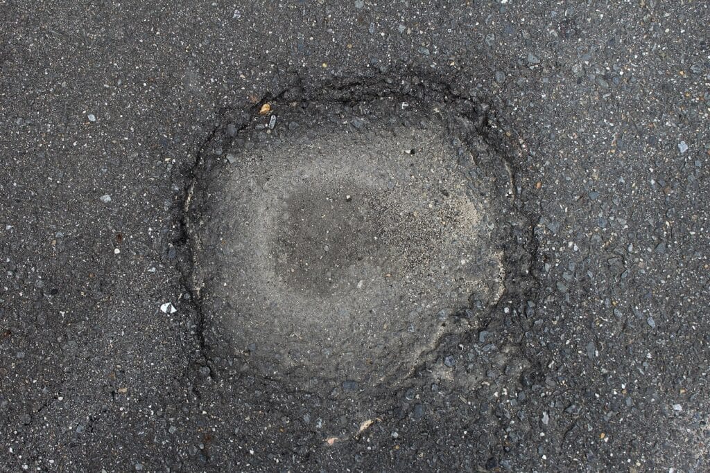 Asphalt damage pavement depressions