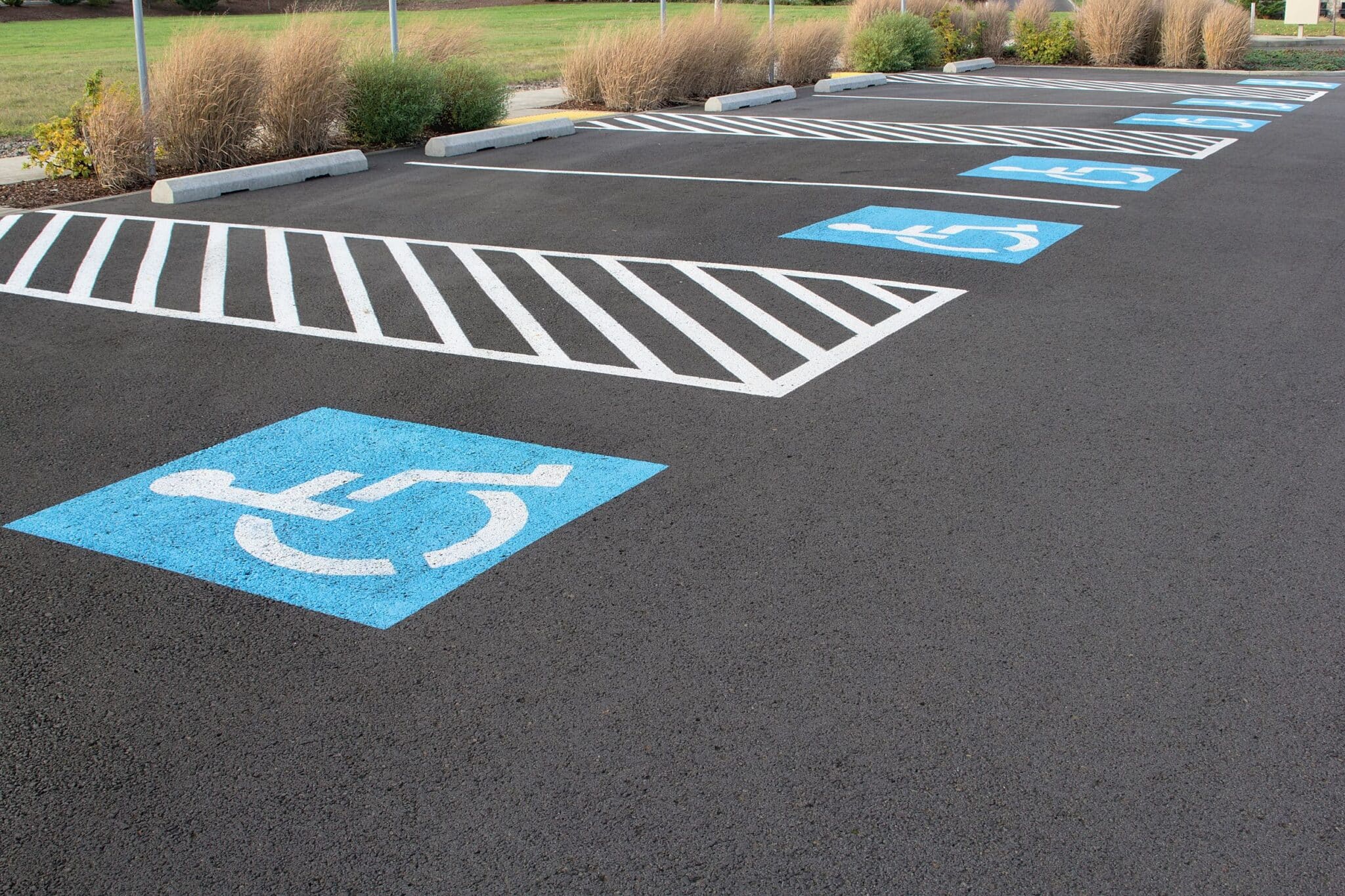 ADA parking spaces in a parking lot