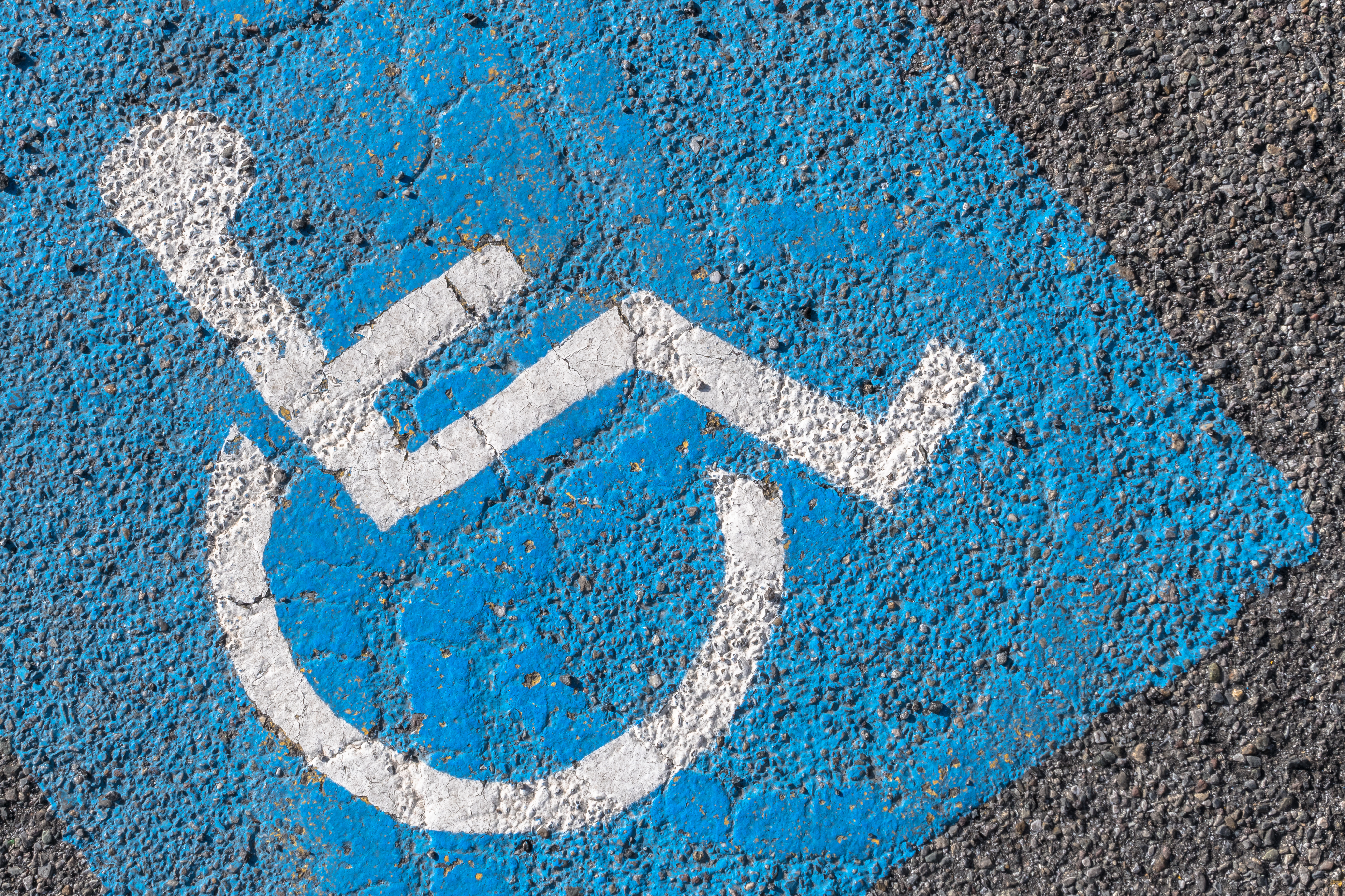disability parking lot space symbol